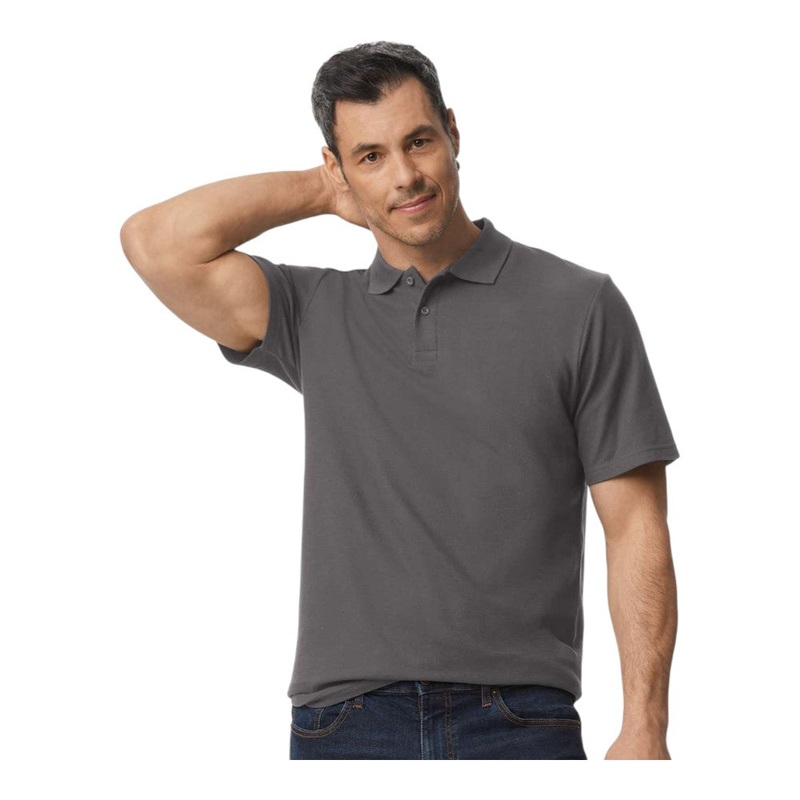 Gildan 64800 Men’s Softstyle Pique Polo White S