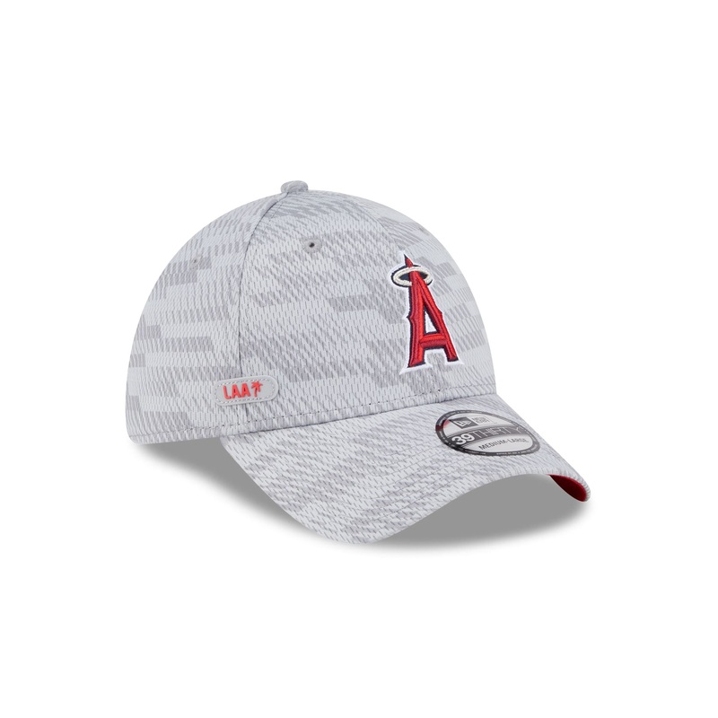 Los Angeles Angels 2025 Clubhouse Gray 39THIRTY Stretch Fit S/M