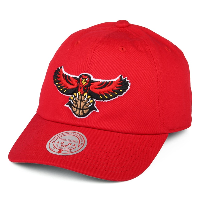 Mitchell & Ness Atlanta Hawks Strapback Cap – NBA Team Ground HWC – Red Adjustable