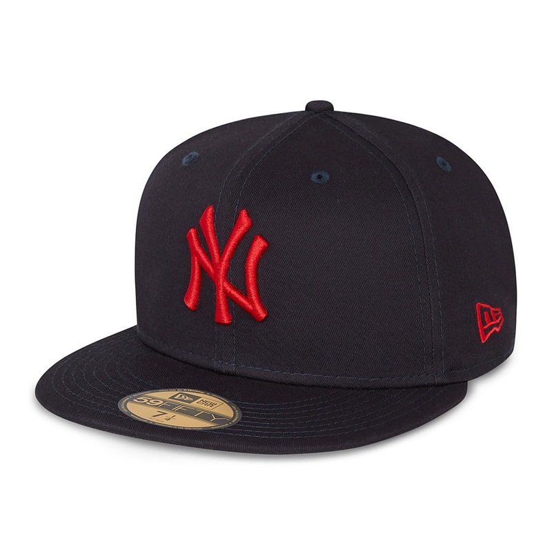 New Era 59FIFTY New York Yankees Baseball Cap – MLB League Essential – Navy-Scarlet 6 7/8