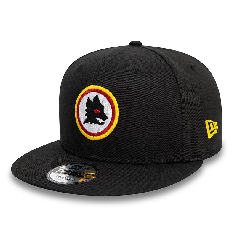 New Era 9FIFTY AS Roma Snapback Cap – Lupetto – Black Small/Medium