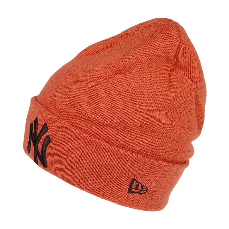 New Era New York Yankees Cuff Knit Beanie Hat – MLB League Essential – Rust 1-Size