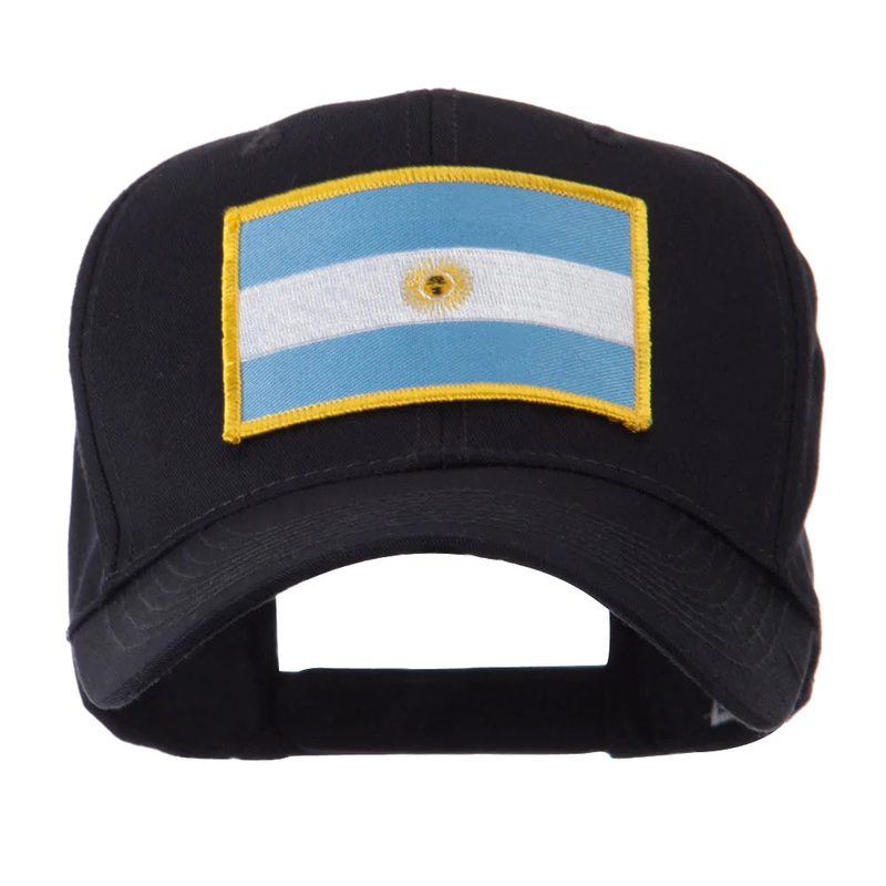North and South America Flag Shield Patch Cap Argentina One Size