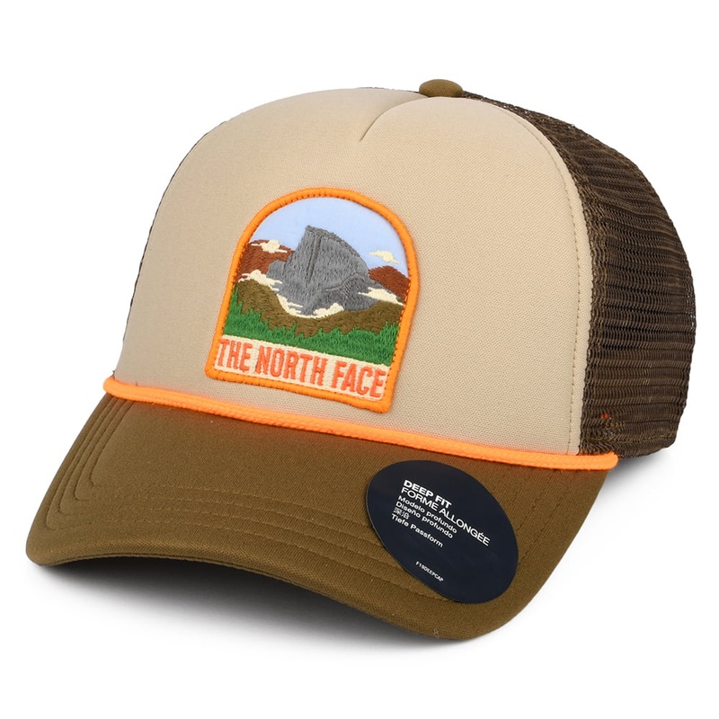 The North Face Hats Valley Trucker Cap – Olive-Beige Adjustable