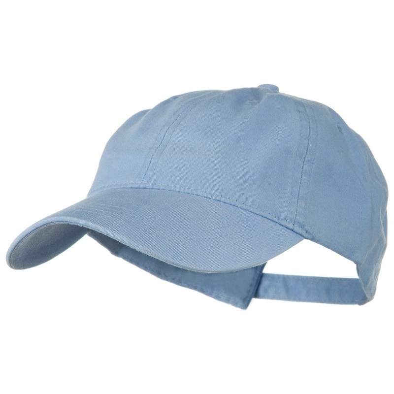 Washed Solid Pigment Dyed Cotton Twill Brass Buckle Cap Lavender One Size
