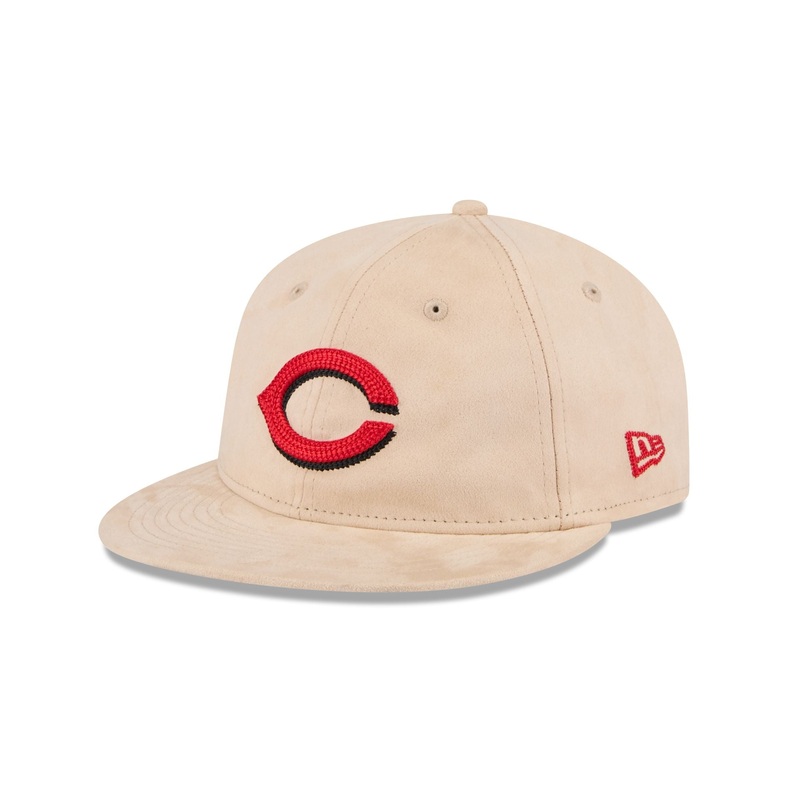 Cincinnati Reds Stone Suede Retro Crown 9FIFTY Snapback Hat One Size