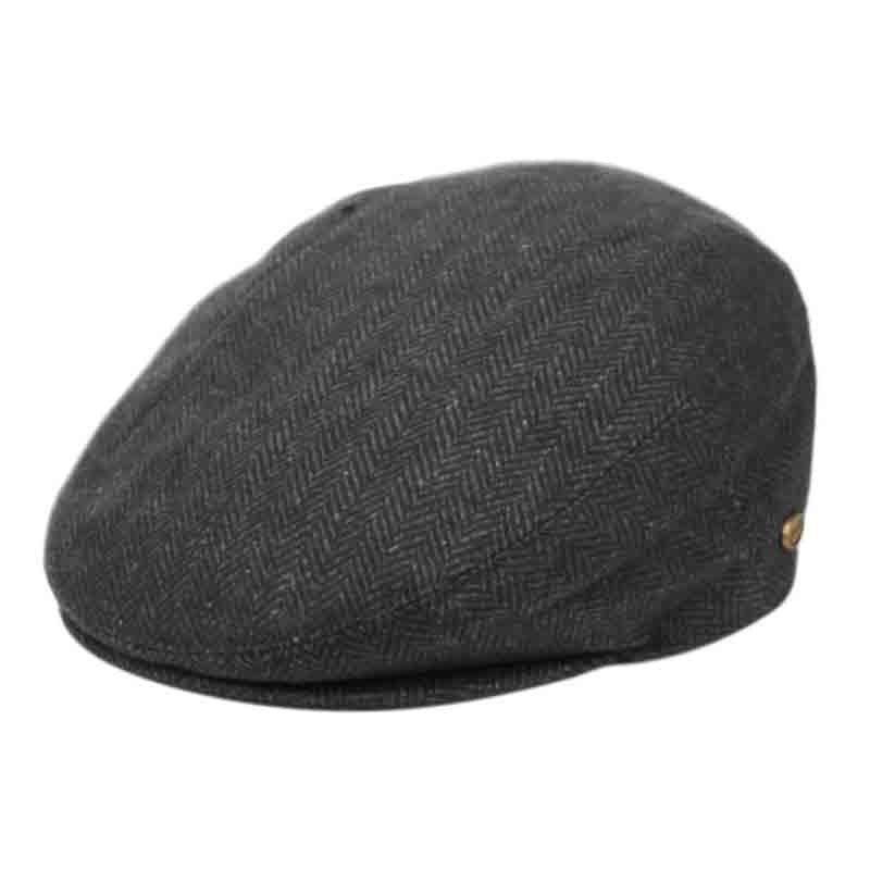 Dark Grey Herringbone Ivy Cap – Epoch Hats Charcoal Medium