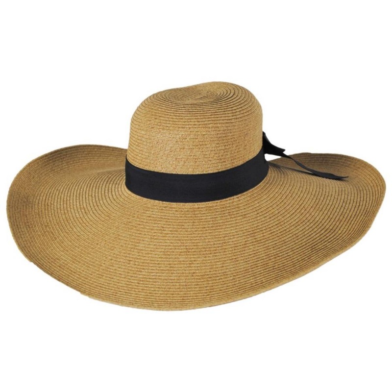 Extra Wide Brim Toyo Straw Blend Swinger Hat TOAST ONE SIZE FITS MOST