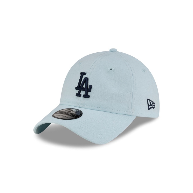 Los Angeles Dodgers Linen Pastel Blue 9TWENTY Adjustable Hat One Size