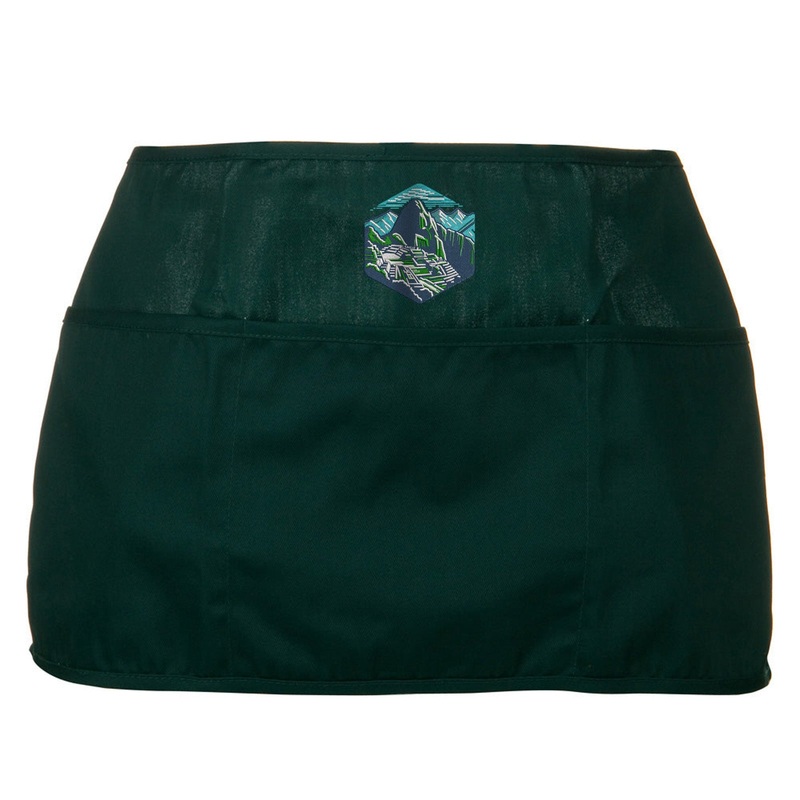 Machu Picchu Landscape Embroidered 3 Pockets Chef’s Apron Forest One Size