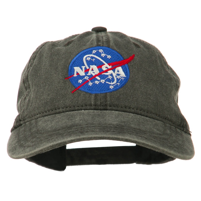 NASA Insignia Embroidered Pigment Dyed Cap Black One Size
