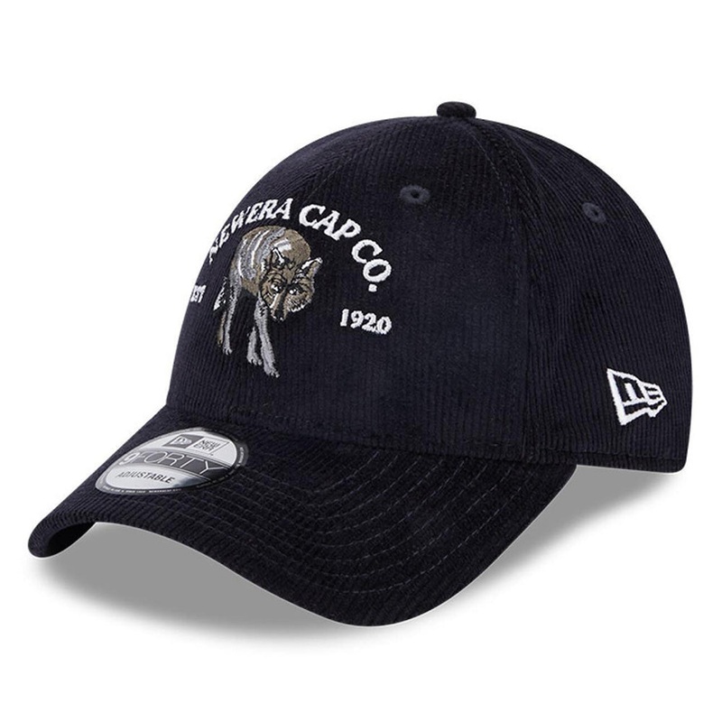 New Era 9FORTY Wolf Baseball Cap – NE Cord – Navy Blue Adjustable