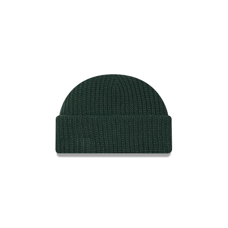 New Era Cap Green Ribbed Skully Knit Beanie One Size
