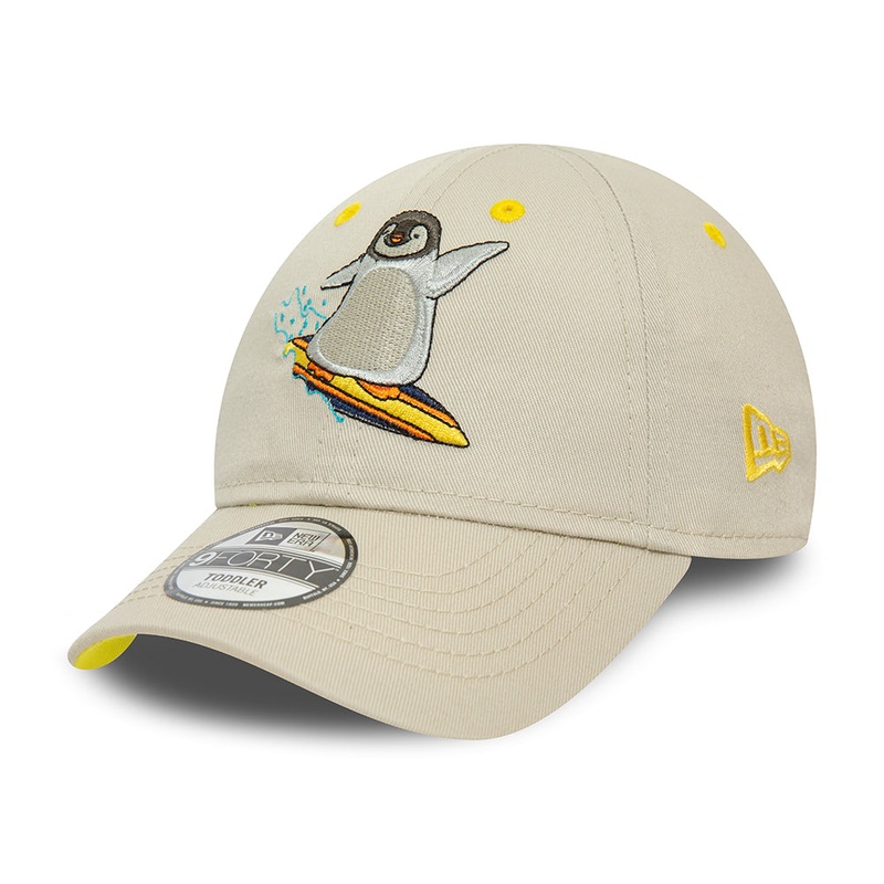 New Era Kids 9FORTY Penguin Baseball Cap – NE Character – Stone-Yellow TODDLER ADJ