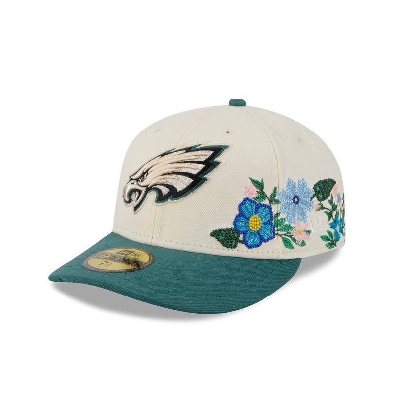 Philadelphia Eagles Tonal Florals White 59FIFTY Fitted Hat 7