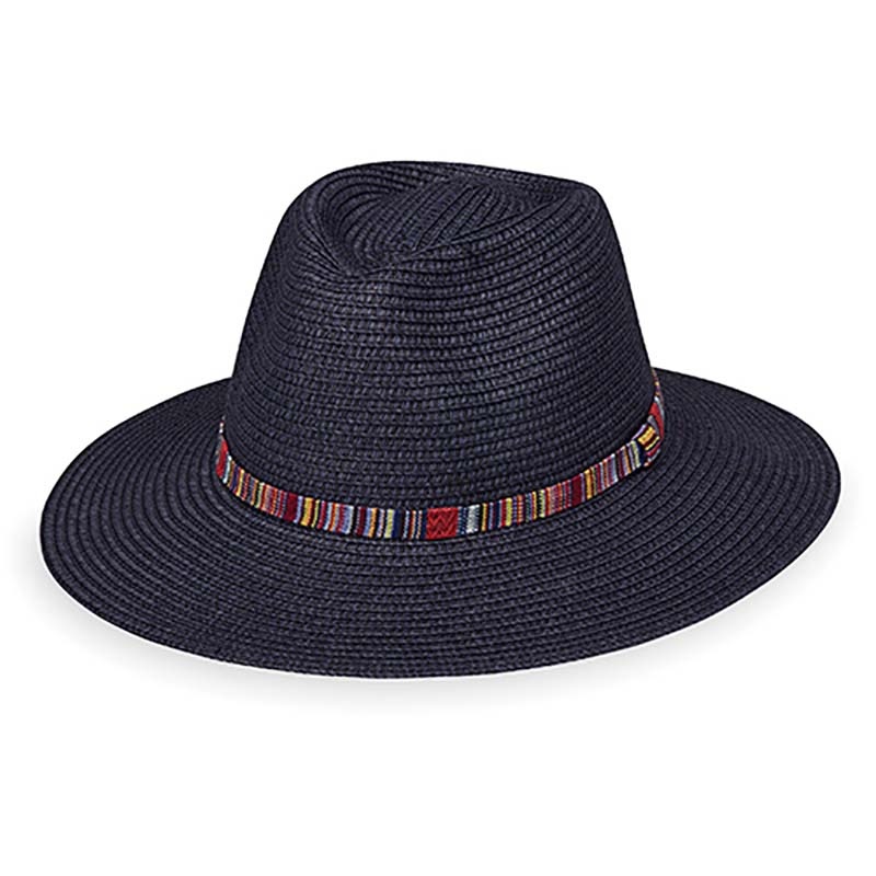 Sedona Safari Hat with Aztec Band, M-XL – Wallaroo Hats Navy Medium/Large (58 cm)