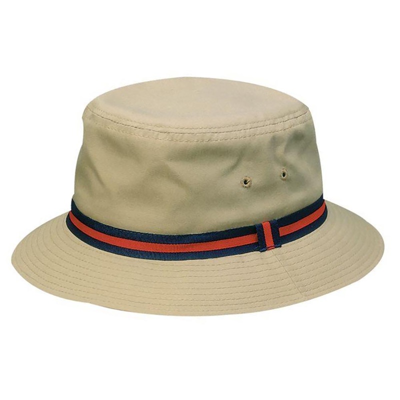 Water Repellent Poplin Bucket Hat, British Tan – DPC Hats Tan Small (55 cm)