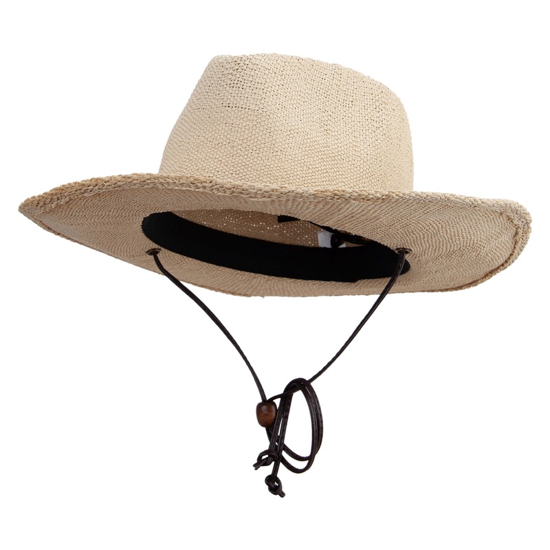 Women’s Large Flat Brim Fedora Hat Beige One Size