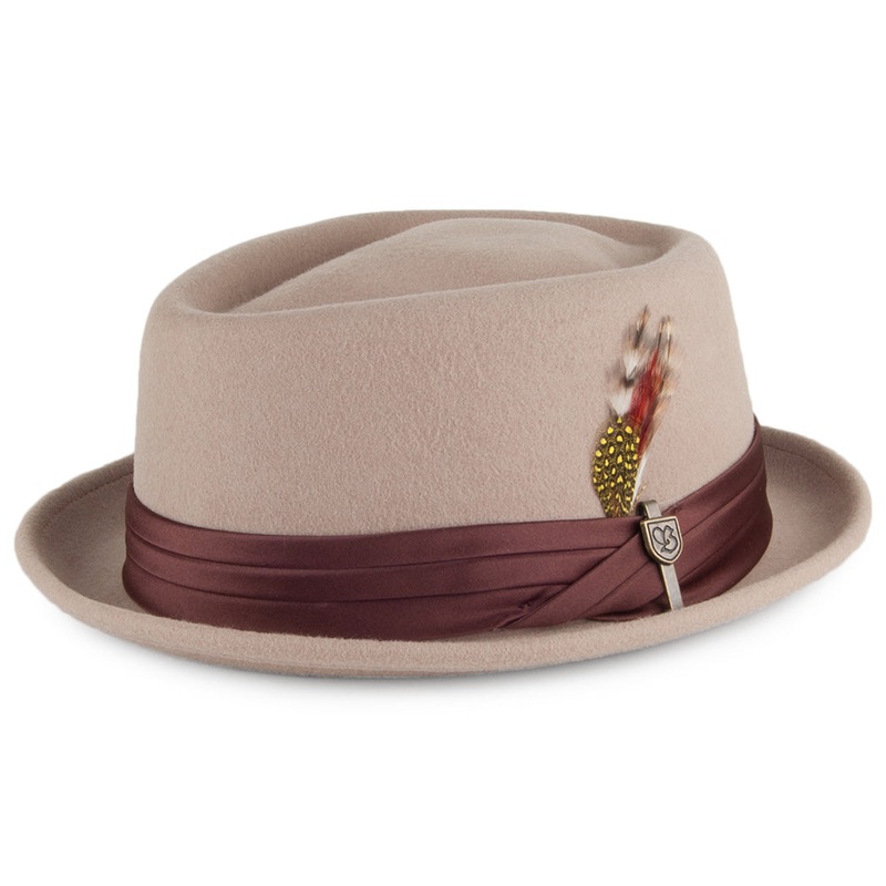 Brixton Hats Stout Pork Pie Hat – Light Beige S