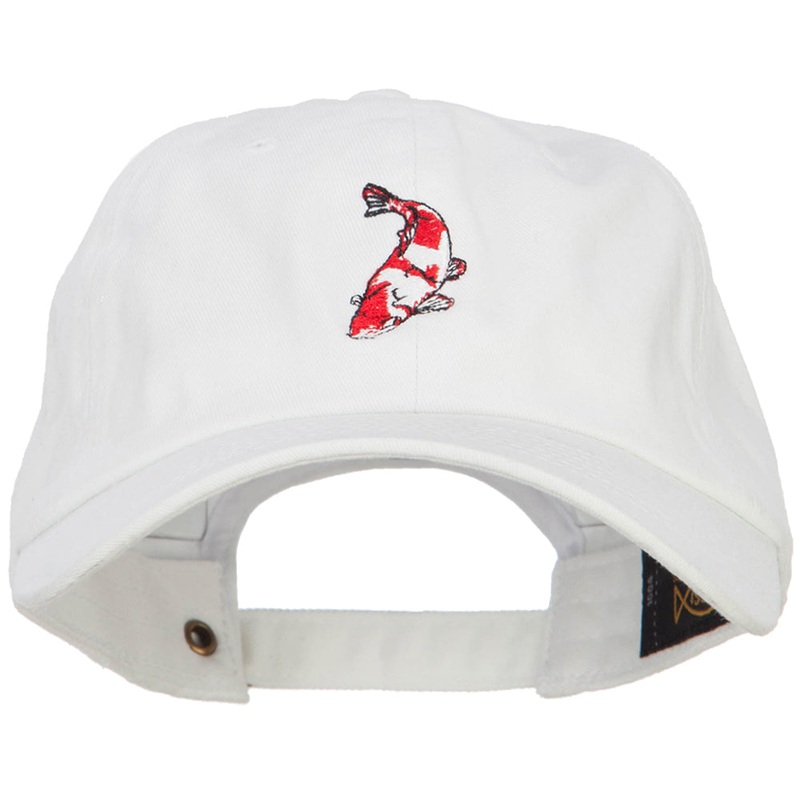 Koi Embroidered Unconstructed Cap White One Size