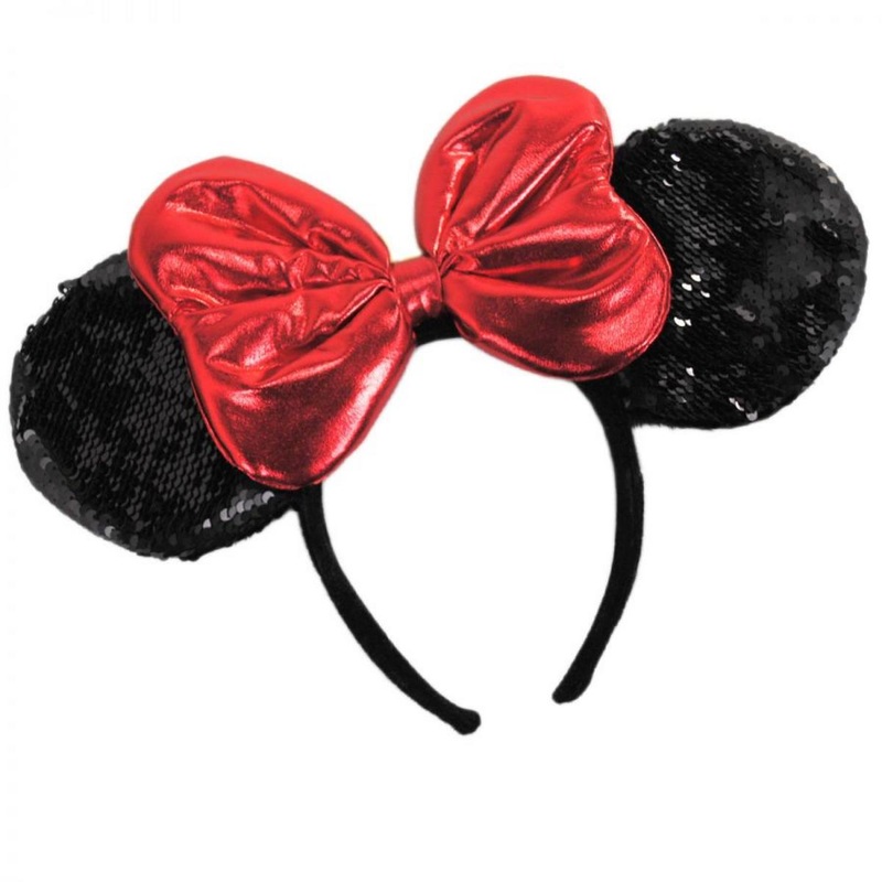 Minnie Mouse Sequin Ears Headband BLACK/RED ONE SIZE FITS MOST
