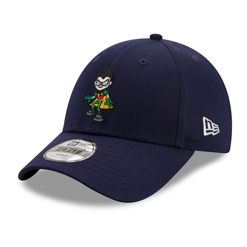 New Era Kids 9FORTY Teen Titan Robin Baseball Cap – Titan Character – Navy Blue CHILD ADJ.
