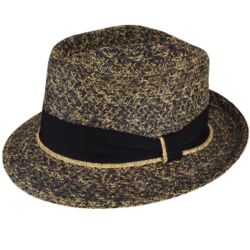 Romeo Raffia Braid Fedora Black Coffee M