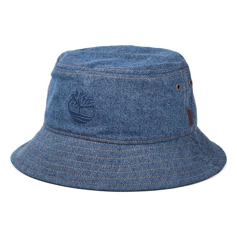 Timberland Hats Heritage Cotton Canvas Bucket Hat – Denim Small/Medium