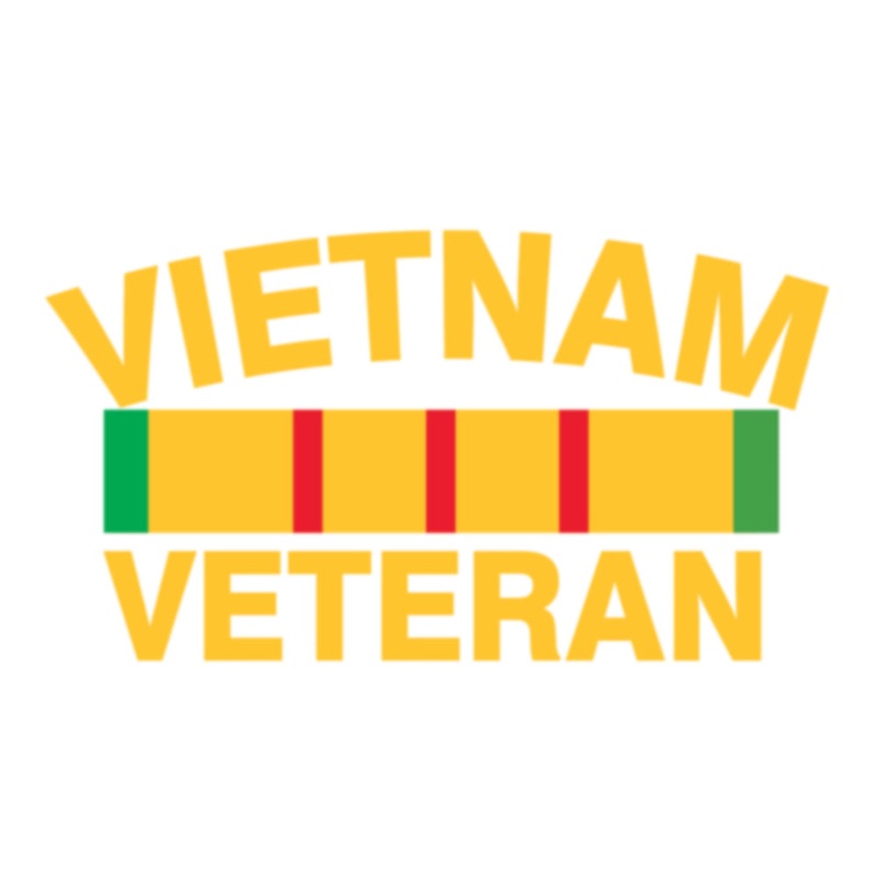 Vietnam Veteran Badge with Letters Heat Transfers Sticker Big Yellow One Size