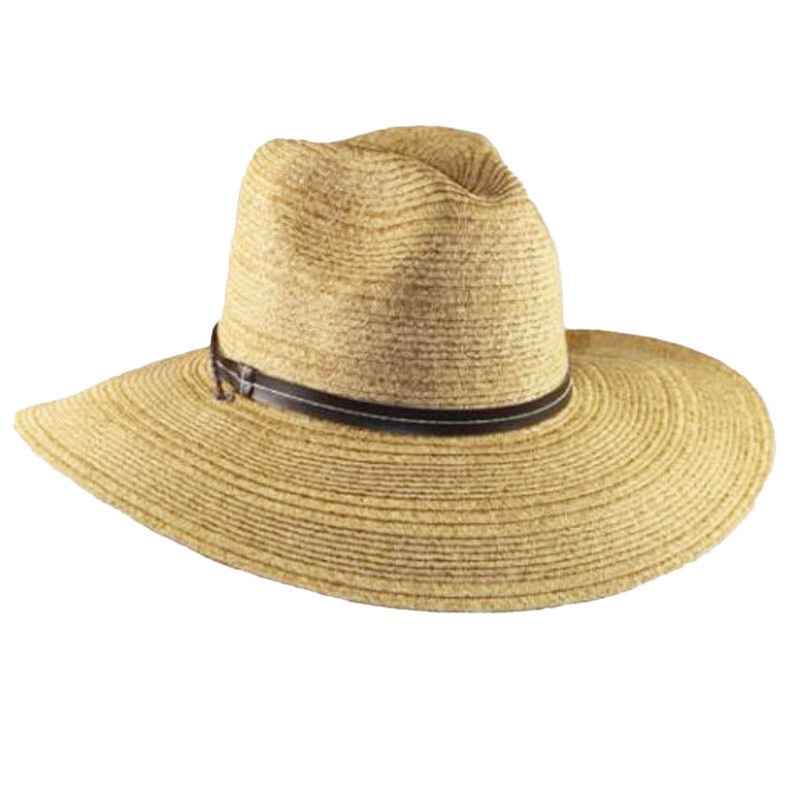 Wide Brim Gardening Sun Hat in Large Size – JSA Hats Toast Tweed Large (59 cm)