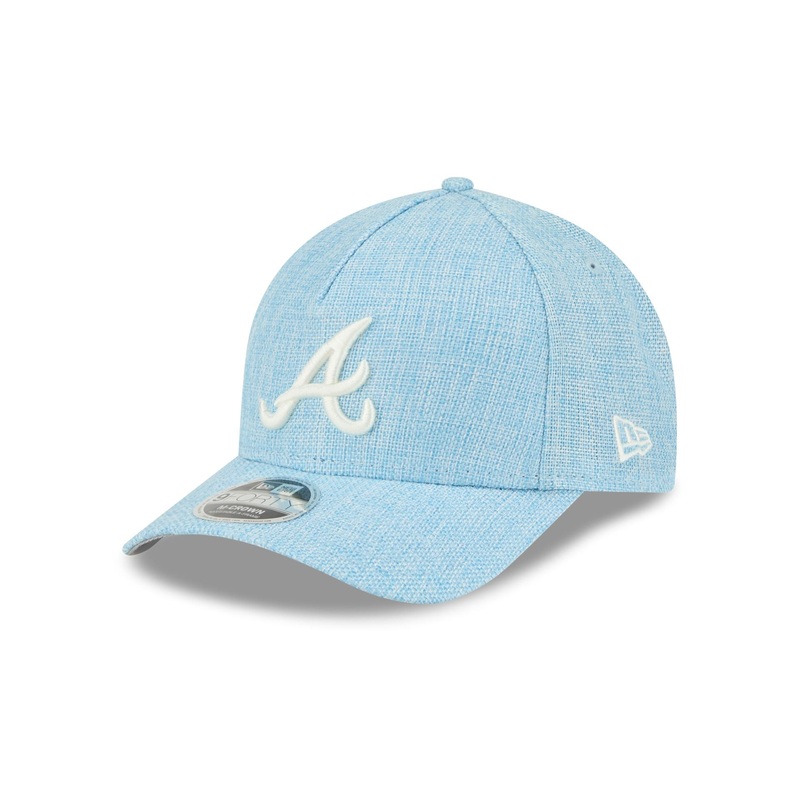Atlanta Braves Cotton Weaver Blue 9FORTY M-Crown A-Frame Snapback Hat One Size