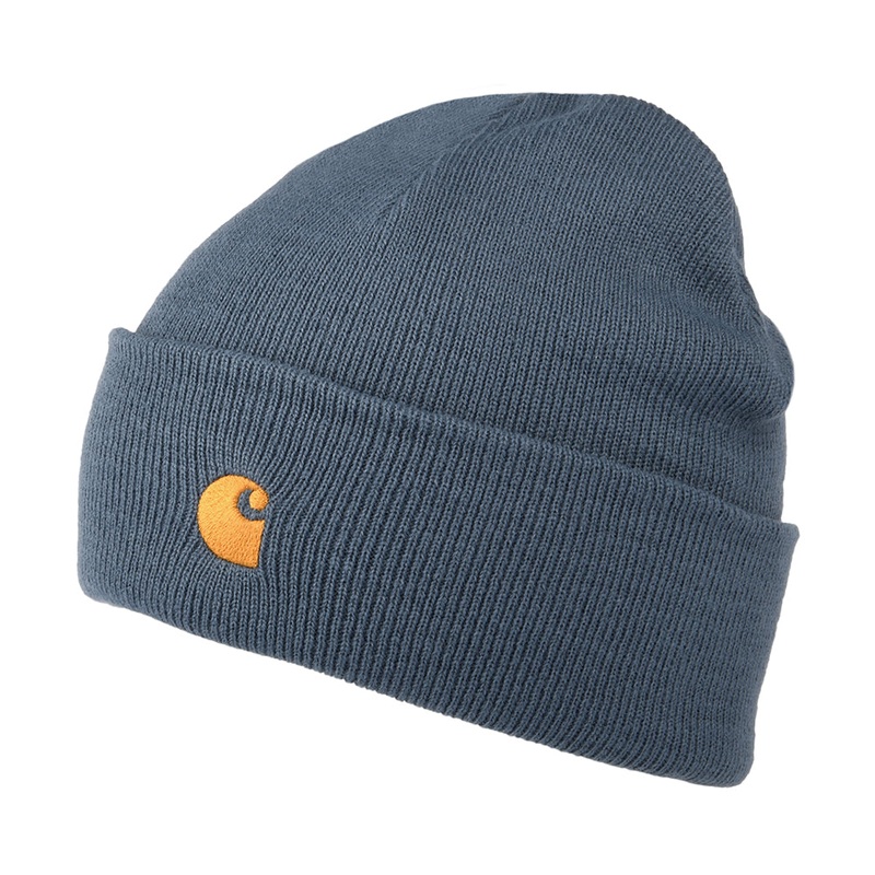 Carhartt WIP Hats Chase Cuffed Beanie Hat – Smoke Blue 1-Size