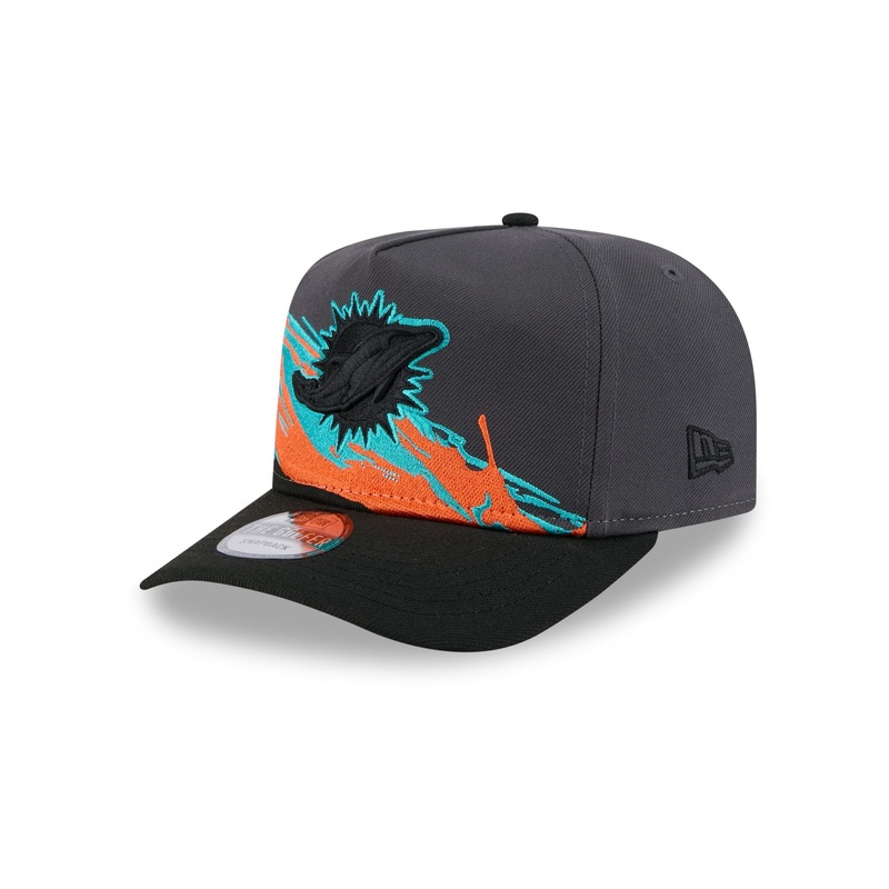 Miami Dolphins Graphite Brushstroke Golfer Hat One Size