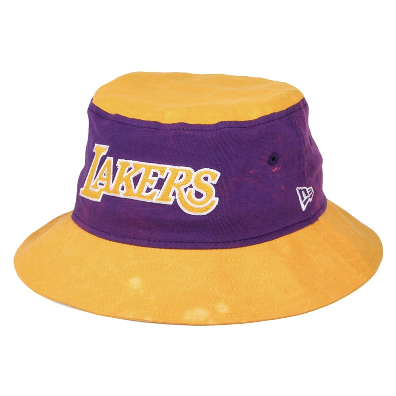 New Era L.A. Lakers Bucket Hat – NBA Washed Pack – Yellow-Purple S