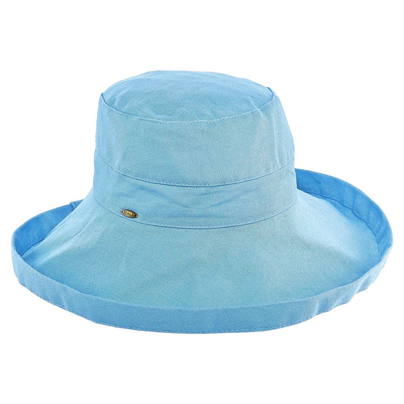 Scala Bari Packable Sun Hat – Mid Blue 1-Size