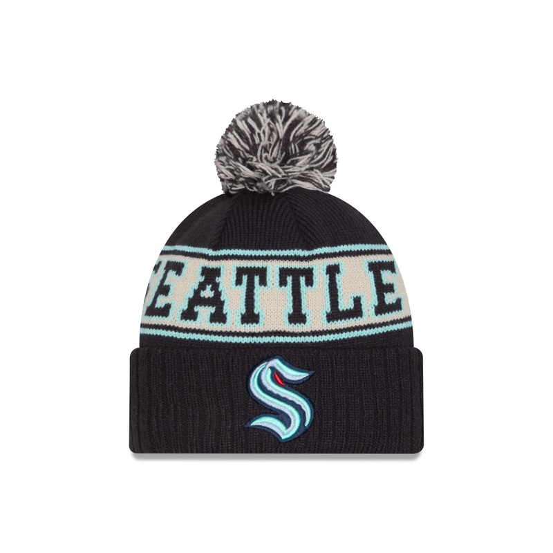 Seattle Kraken Retro Pom Knit Hat One Size