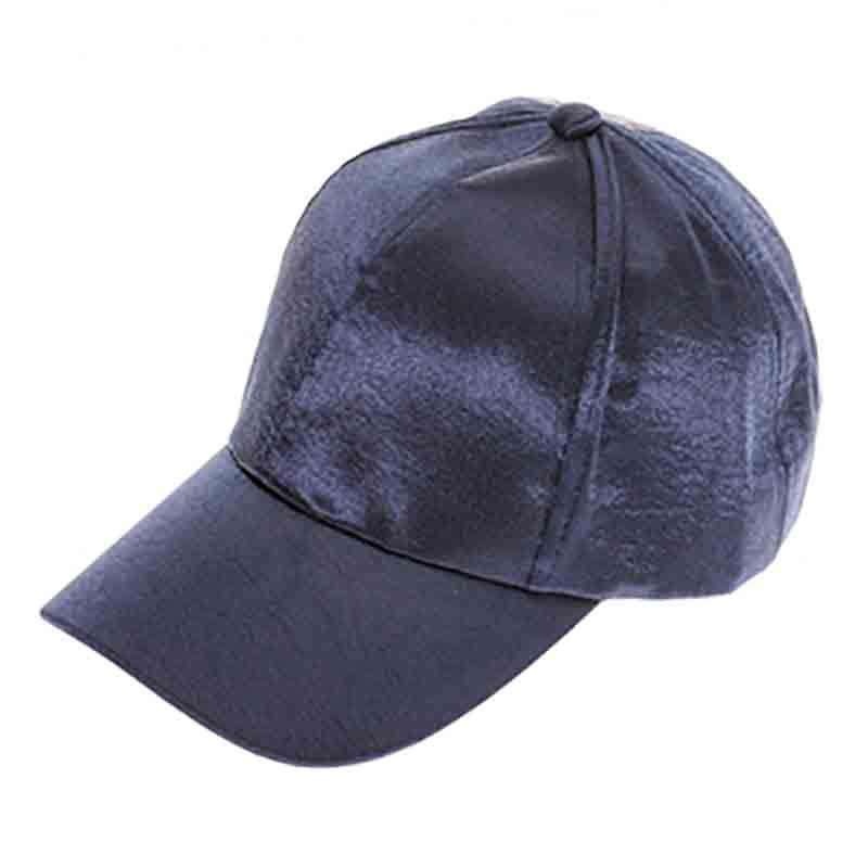 Shimmery Satin Fashion Baseball Cap – DNMC Navy M/L (58 cm)