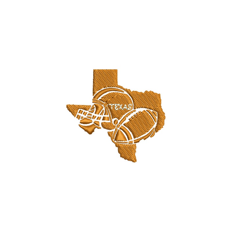 Texas Football State Map Default Title One Size