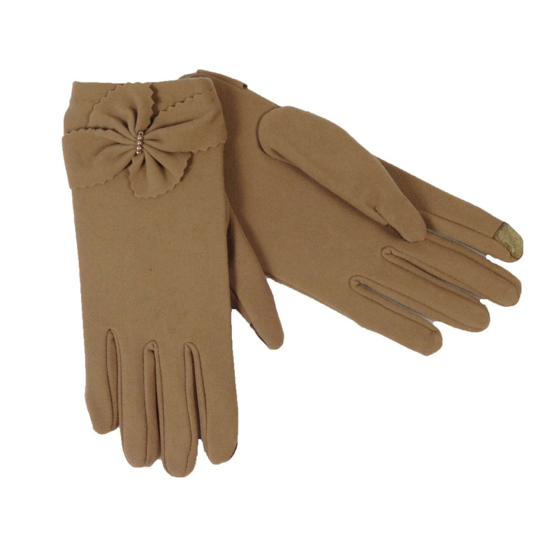 Beige Texting Gloves