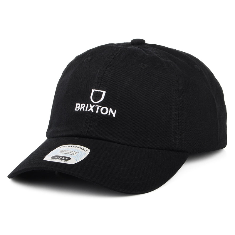 Brixton Hats Alpha NetPlus LP Cotton Baseball Cap – Black-White Adjustable