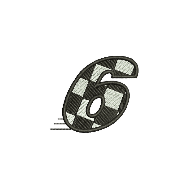 Checkered Flag Numbers – 6 Default Title One Size