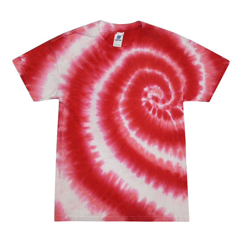 Colortone 1000 Multi-Color Tie-Dyed T-Shirt – Swirl Red Swirl Red S