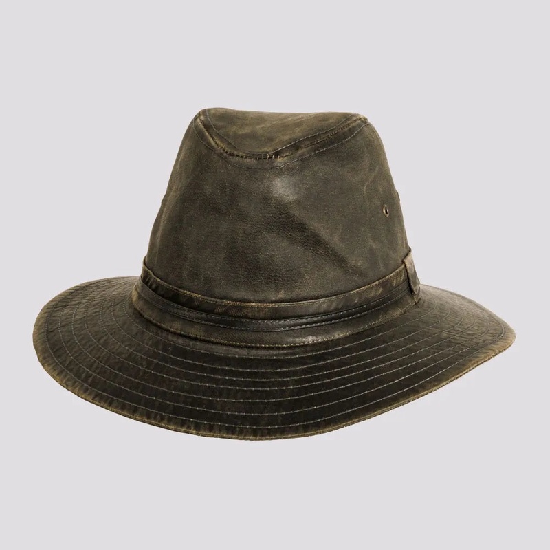 Hood | Mens Weathered Cotton Outback Hat Black MD