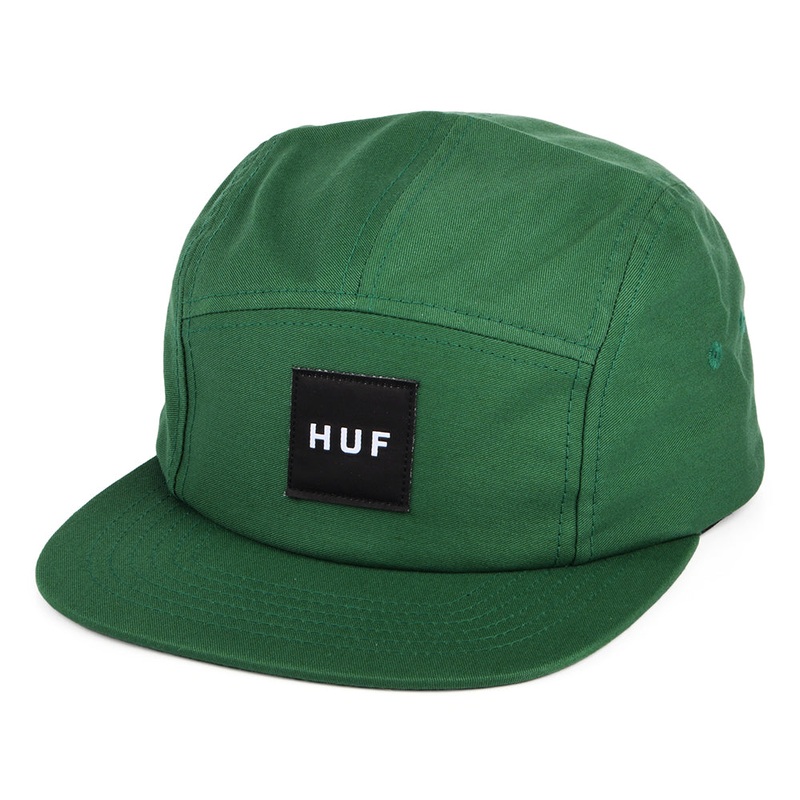 HUF Essentials Box Logo 5 Panel Cap – Forest Adjustable