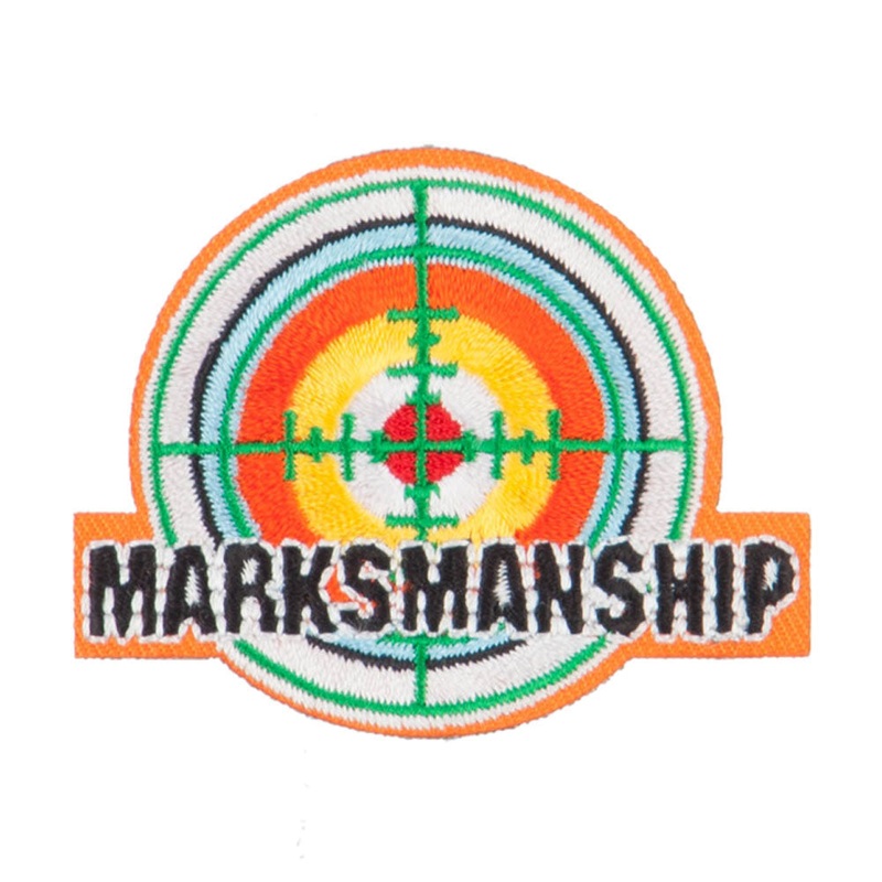 Marksmanship Embroidered Patches Orange One Size