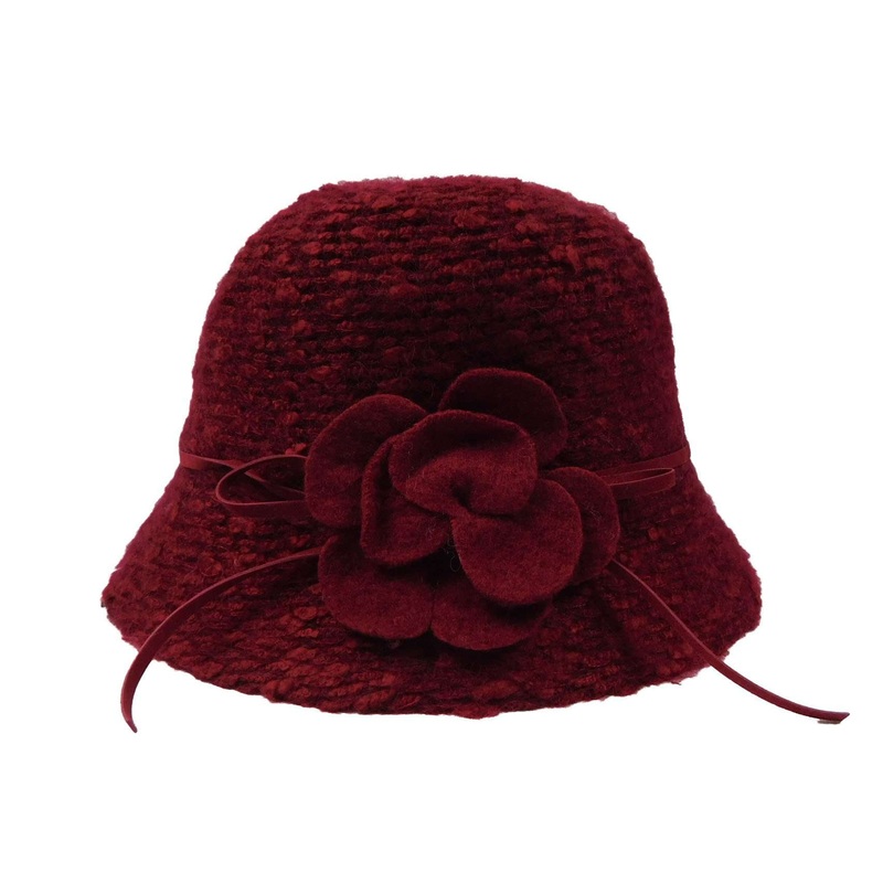 Mohair Cloche Burgundy