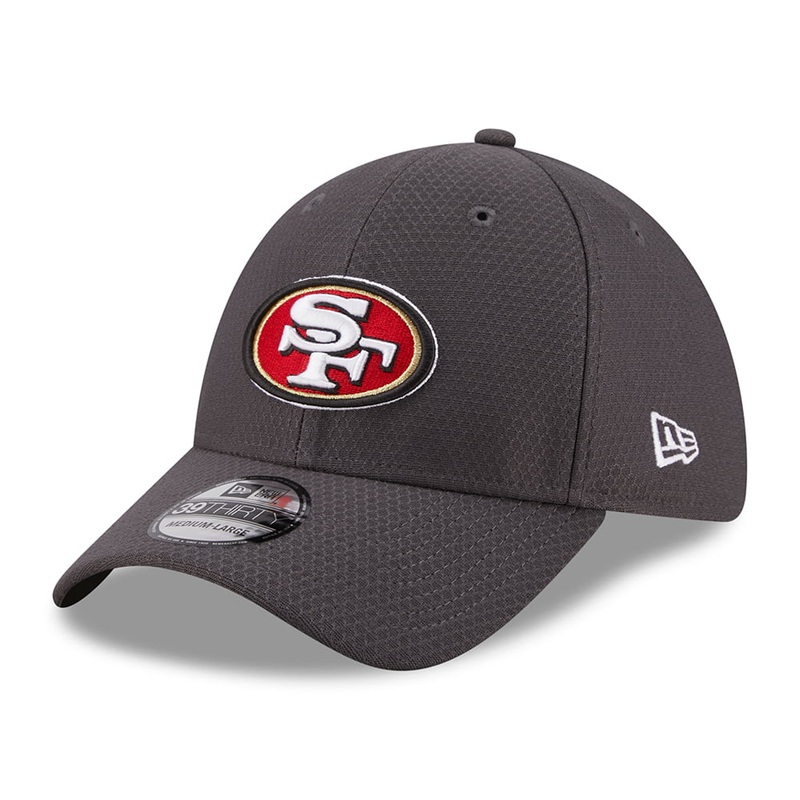 New Era 39THIRTY San Francisco 49ers Baseball Cap – NFL Hex Tech – Graphite Small/Medium