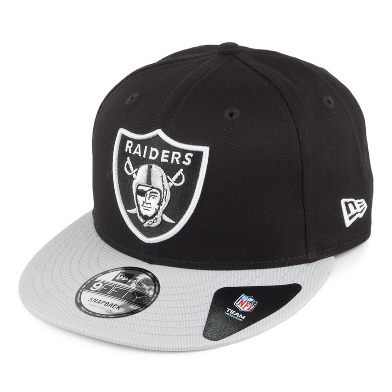 New Era 9FIFTY Las Vegas Raiders Snapback Cap – NLF Cotton Block – Black-Grey Small/Medium