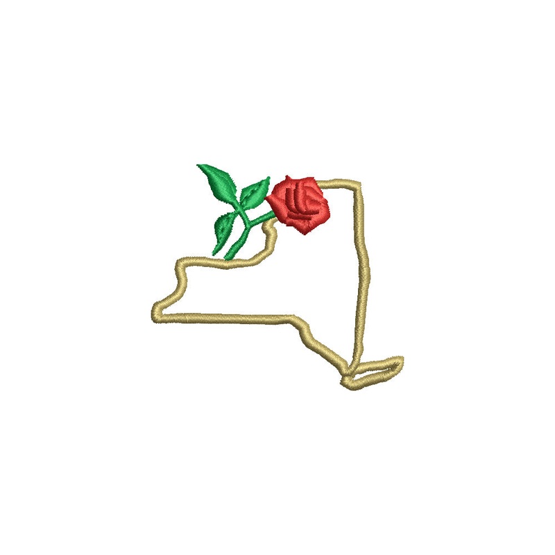 New York Rose with Map Default Title One Size
