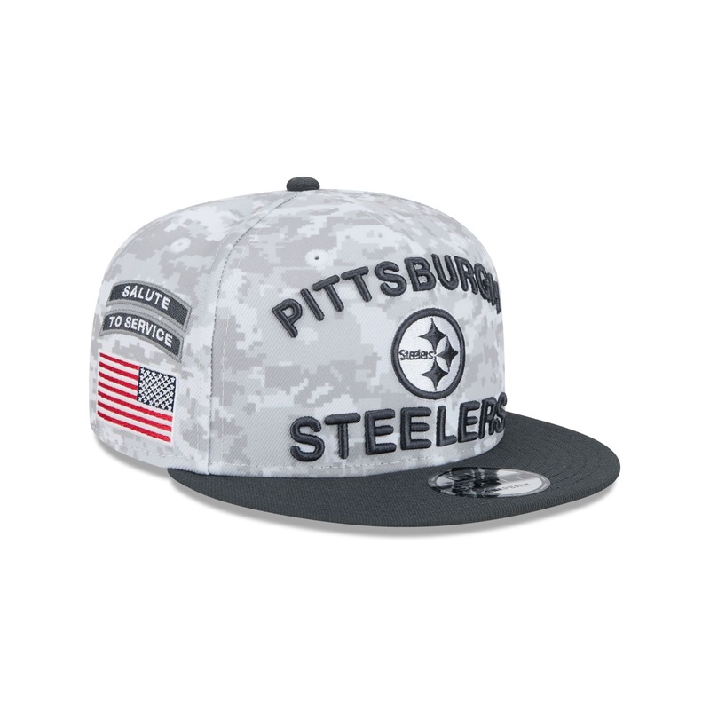 Pittsburgh Steelers 2024 Salute to Service 9FIFTY Snapback Hat One Size